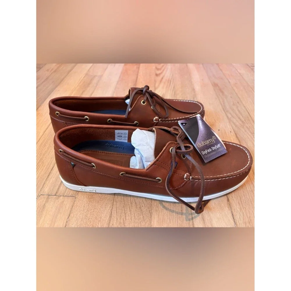 Dubarry of Ireland Port Brown Leather Deck Shoes Boat Shoes EU 44 NWT